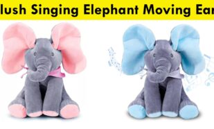 Plush Singing Elephant with Moving Ears