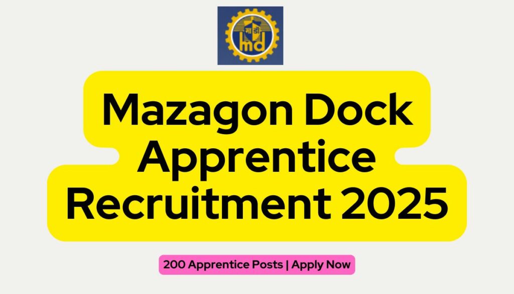 Mazagon Dock Apprentice Recruitment