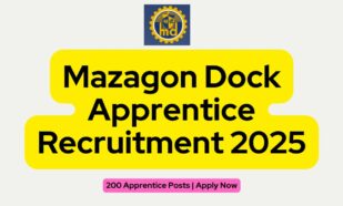 Mazagon Dock Apprentice Recruitment