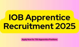 IOB Apprentice Recruitment