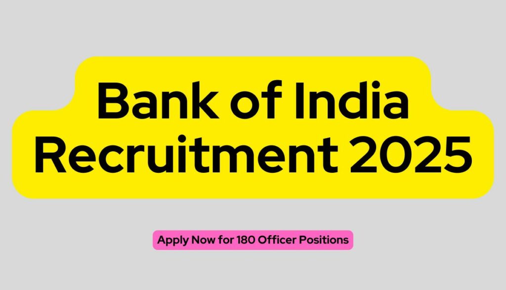 Bank of India Recruitment