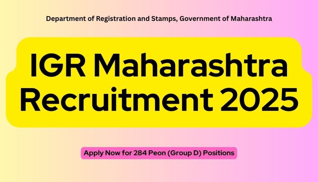 IGR Maharashtra Recruitment